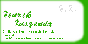 henrik kuszenda business card